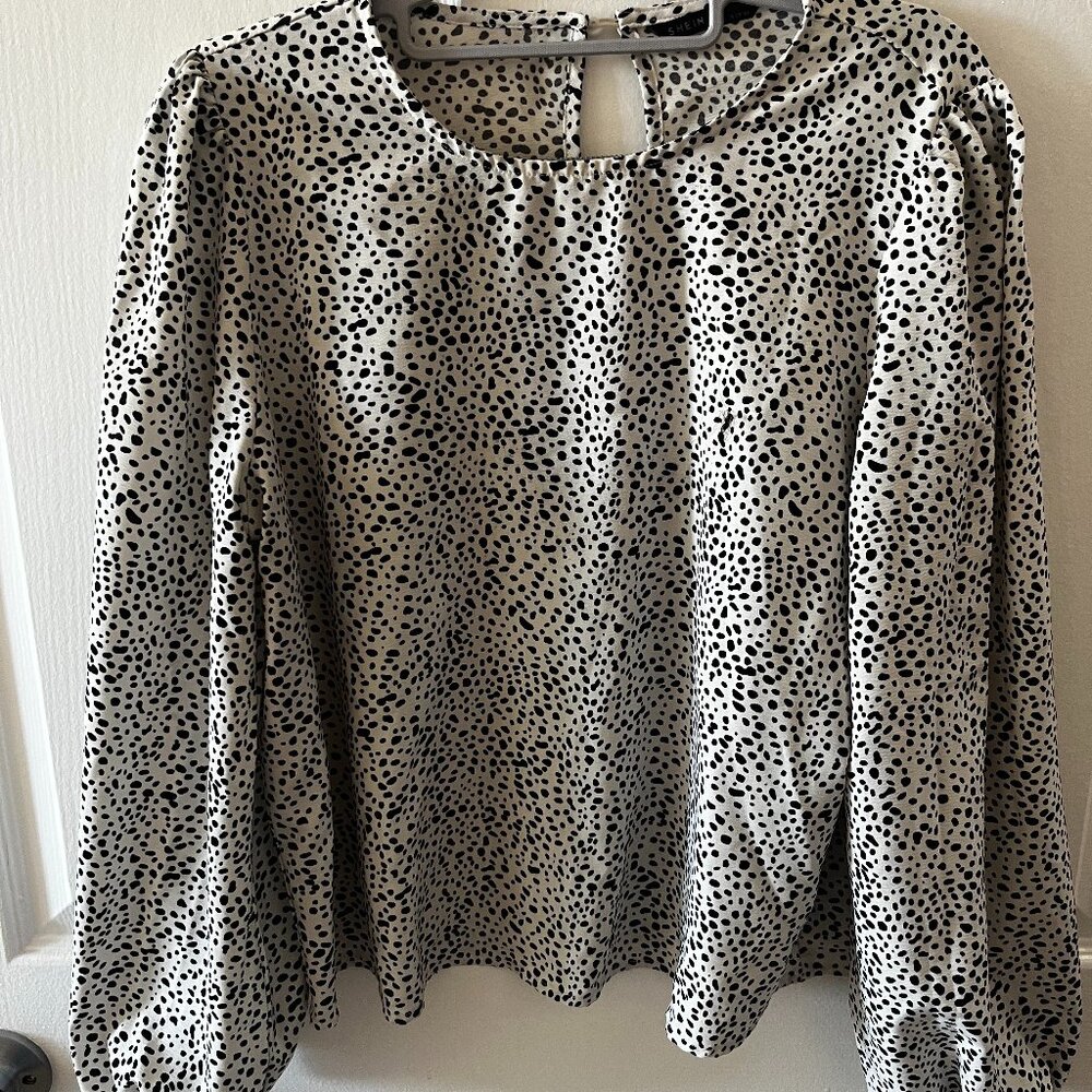 Shein Leopard Top Long Sleeve Blouse